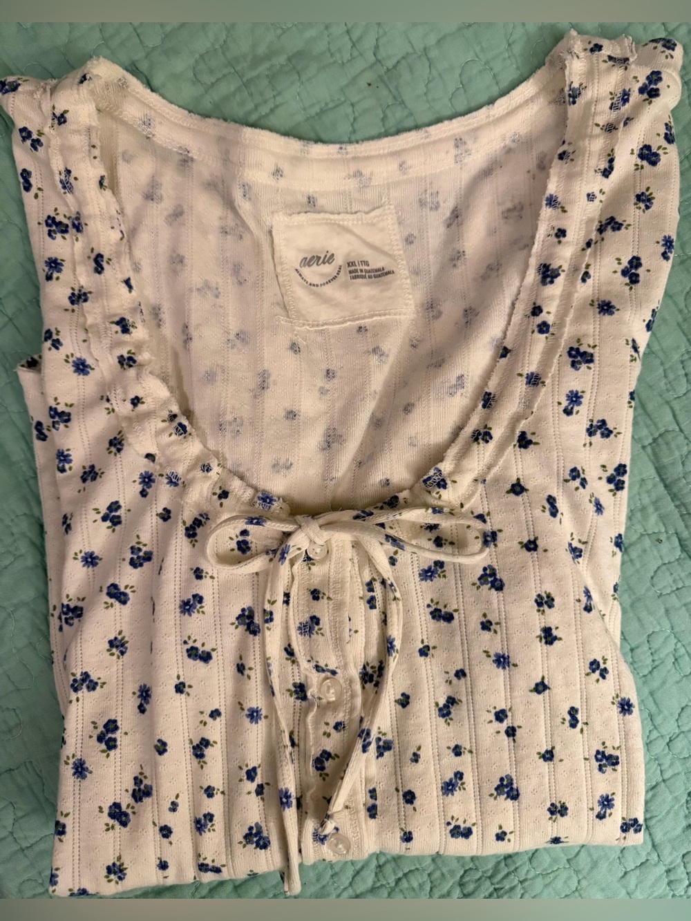 New Aerie 100% cotton short sleeve shirt size xxl. Relaxed silhouette - Picture 1 of 11